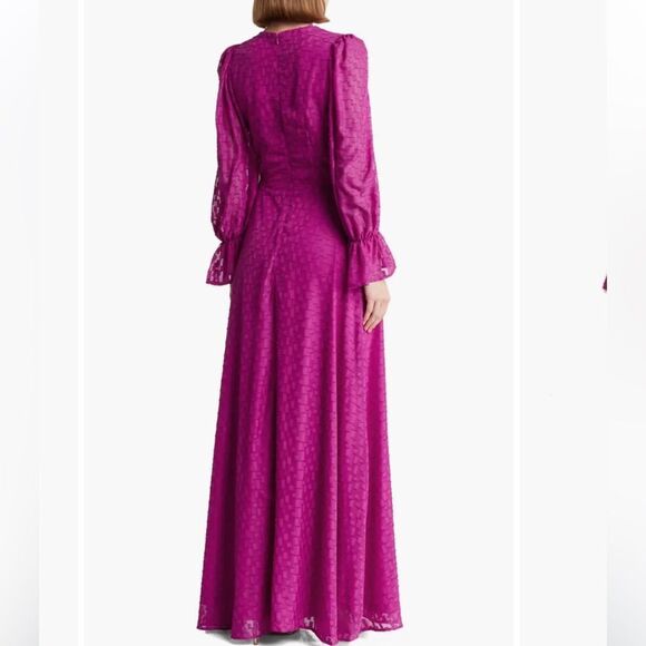 Love By Design Pink V Neck Long Sleeve Maxi Dress NEW | S - Picture 7 of 9